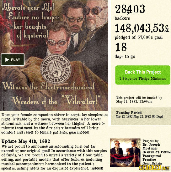 Lberate Le! your 28403 Endure longer no backers her boughts ,043.53s of hysteria! pledged of 57,000 goal 18 NON days to go PLAY 100% Back This Project