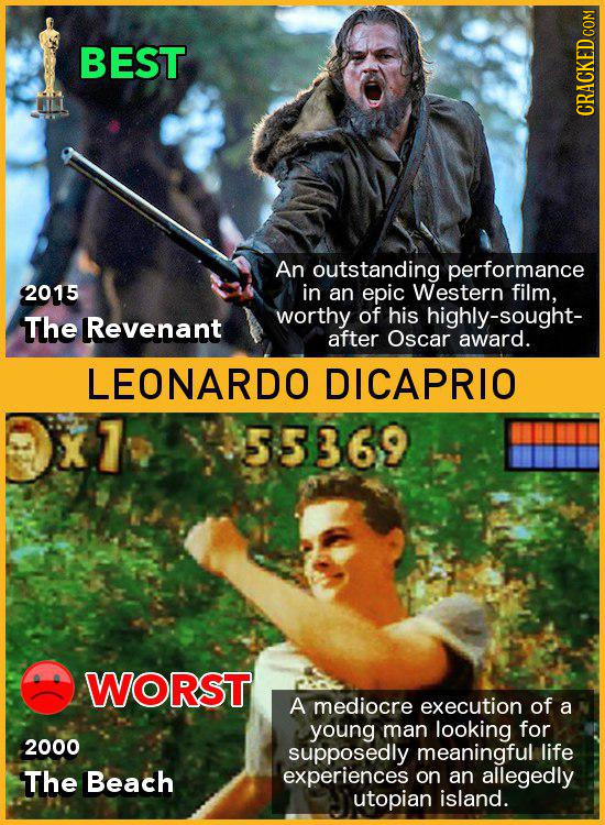 BEST CRACKED CO An outstanding performance 2015 in an epic Western film, The worthy of his highly-sought- Revenant after Oscar award. LEONARDO DICAPRI