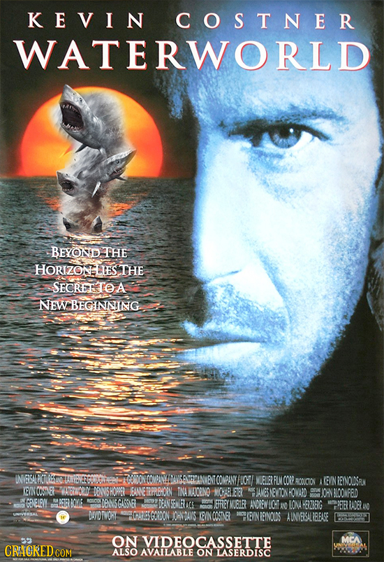 K EVIN COSTNER WATERWORLD BEYOND THE HORIZONH IES THE SECREITOA NEW BEGIINNING IN MUEIRRALM Cove ROOUCON AKEVIN REINOUDSRLM KVN NCOSINER WATERWOND DEN
