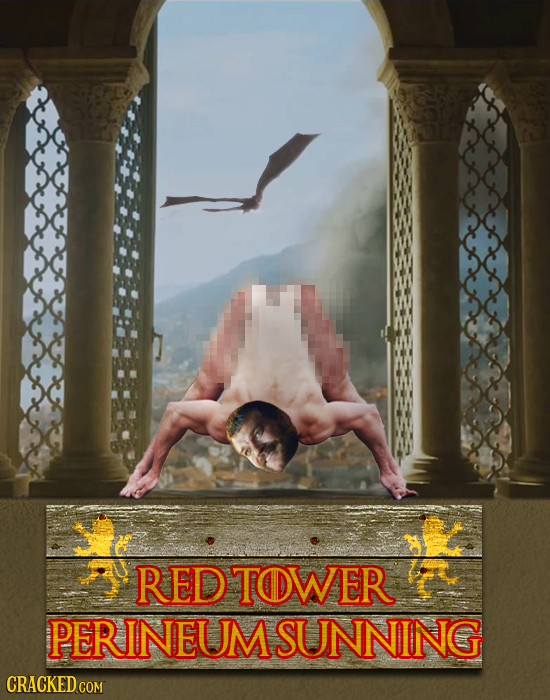 RED TOWER PERINEUMSUNNING CRACKED