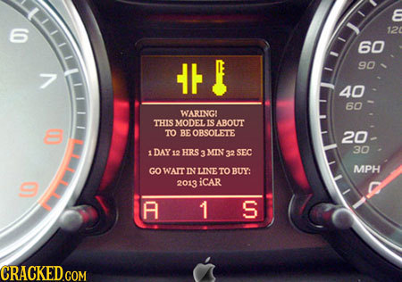 LLLLL E 6 120 60 90 40 60 WARINGI THIS MODELIS ABOUT TO BE OBSOLETE 20 DAY 12 HRS MIN 30 3 32 SEC GO WAIT IN MPH s LINE TO BUY 2013 ICAR A 1 S