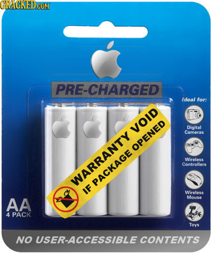 GRACKED CON PRE-CHARGED Ideal for: yoid Digital Cameras OPENED Wireless Controllers WARRANTY PACKAGE IF Wireless AA Mouse 4 PACK Toys NO USER-ACCESSIB