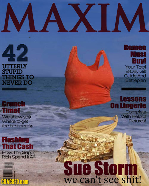 MAXIM 42 Romeo Must Buy! UTTERLY Your Total STUPID B-Day Gift THINGS TO Guide And Battleplan NEVER DO Lessons Crunch On Lingerie Timel Complete We sho