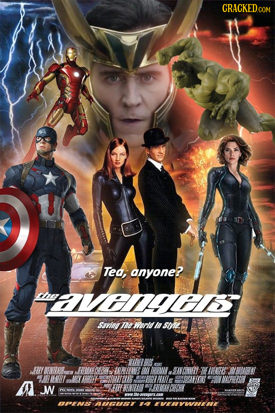 Tea, anyone? UAVeMB saving The Warld In ste. SEAMCONEO THEAWENGES JW IG oost OPENS TAUGST ENYWNIFE