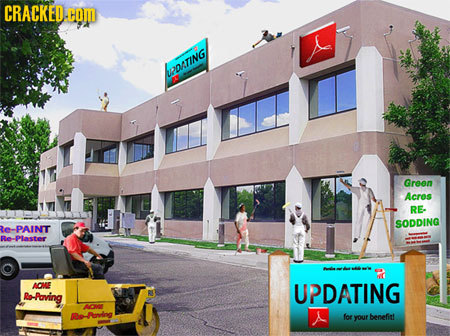 CRACKED. HOM PDTING Greon Acres RE- SODDING -PAINT Re-Paster IOME UPDATING Ro-foving ACOE olng for your benefist