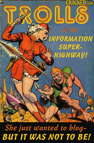 TROLLS of the INFORMATION SUpER- HIGHWAY! She just wanted to blog- BUT IT WAS NOT TO BE!
