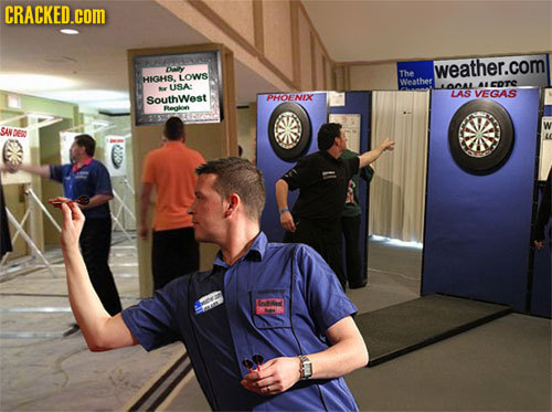 CRACKED.cOM weather.com ON The HIGHS. LOWS Weather corE USA- r A LAS VEGAS Southwest PHOENIX Regkon SWDED ta