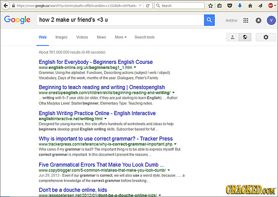 shmmiawrdhtmdlwdwanthlswtlo serch Google how 2 make ur friend's <3 Q ate Web Imades videos Mewt More Searchtools Abous 761.000000 resus/0 49 seconds)