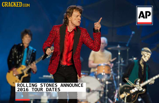 CRACKED.COM AP ROLLING STONES ANNOUNCE 2016 TOUR DATES