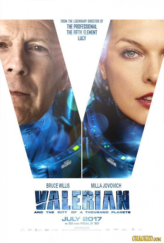 FROM THE LEGENDARY DIRECTOR OF THE PROFESSIONAL THE FIFTH ELEMENT LUCY AEESTAN BRUCE WILLIS MILLA JOVOVICH HALERIAN ANE THE CITY OF THOUBAND PLANETB J