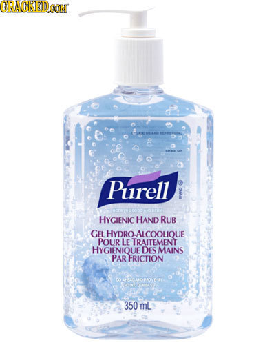 CRACKEDOON Purell HYGIENIC HAND RUB GEL HYDRO-ALCOOLIOUE POUR LE TRAITEMENT HYGIENIOUE DES MAINS PAR FRICTION 350 mL