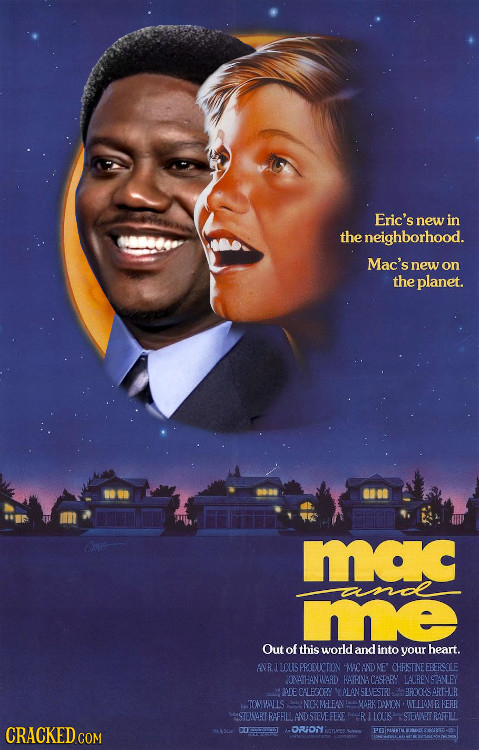 Eric's new in the neighborhood. Mac's new on the planet. moc me Out of thisworld and into your heart. ANRIICUSPROONUCTON CANDAE' CHFISTNEERERSOLE FOVT