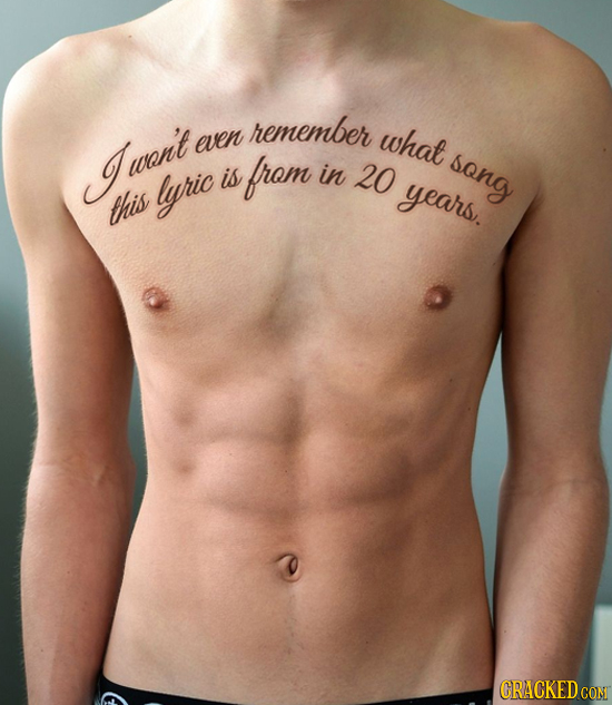 remember what wont even is from in 20 sang lyric years. this CRACKED cO