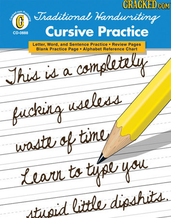 CRACKED COM C Traditional Handwrriting one Cursive Practice CD-0888 Letter. Ward. and Sentence Practice Review Pages Blank Practice Page Alphabet Refe