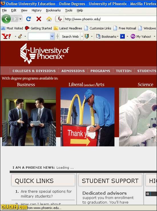 Online University Education - Online Degrees -University of Phoenix- Mozilla Firefox File Edit View History Bookmarks Tools Help C X http:lfwww.phoeni
