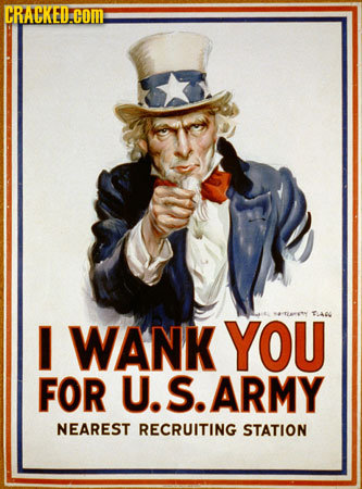 CRACKED.COM TANL I WANK YOU FOR U. S. ARMY NEAREST RECRUITING STATION