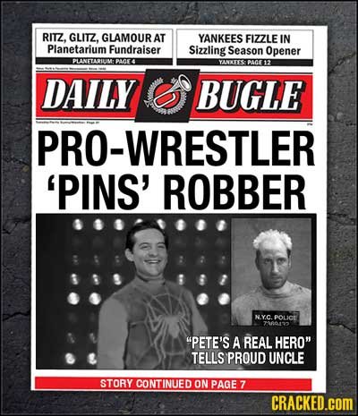 RITZ. GLITZ, GLAMOUR AT YANKEES FIZZLE IN Planetarium Fundraiser Sizzling Season Opener PLANETAARIUM PAAE YANKEESPAOE 12 DAILAY BUGLE PRO-WRESTLER 'PI