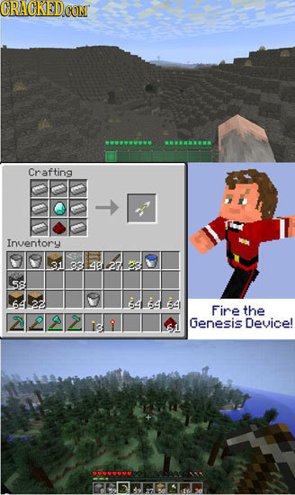 CRACKED CON Crafting Inventory 31334512723 58 6423 6464.64 Fire the Genesis Device! 61 OOCO 