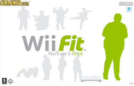 CRACKED t Con Nintendo' Wii fit TE You'll use it. Once. 3. US