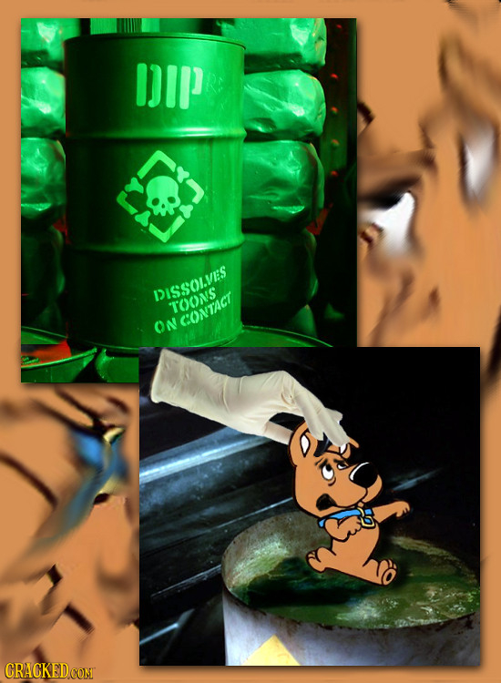 IP DISSOLVES TOONS ON CONTACT CRACKED CONT