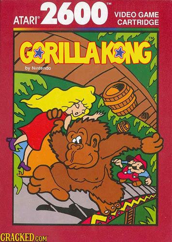 2600 VIDEO GAME ATARI CARTRIDGE G+RILLAKENG TM by Nintendo CRACKED COM