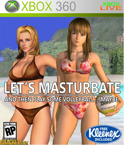 XBOX 360 XBOX LIVE LET'S MASTURBATE AND THEN PLAY SOME VOLLEYBALL... MAYBE. ms EU RP Kleenex FREE INCLUDED GRAGKEDCONT