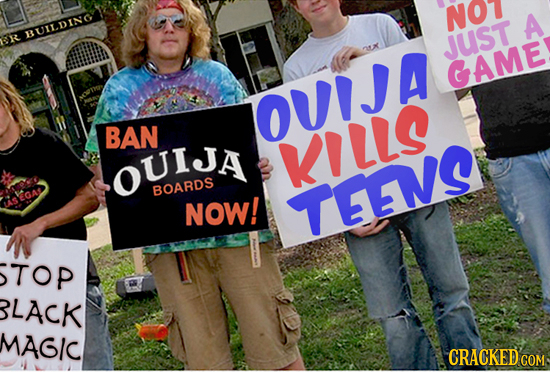 NO A BUILDINC SR JUST GAME OUIJA BAN OUADSA KILI BOARDS LASEGAL NOW! TEEWE TOP BLACK MAGIC CRACKED c COM