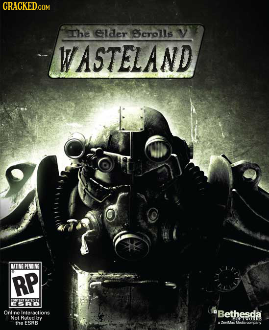 CRACKED.COM The elder Bcrolls V WASTELAND RATING PENDING RP CONTENT RATEDRY Online Interactions Bethesda Not Rated by 1WOns the ESRB aZeniMax Modia a