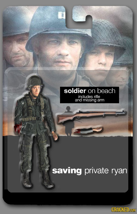 soldier on beach includes rifle and missing arm saving private ryan CRACKED COM 