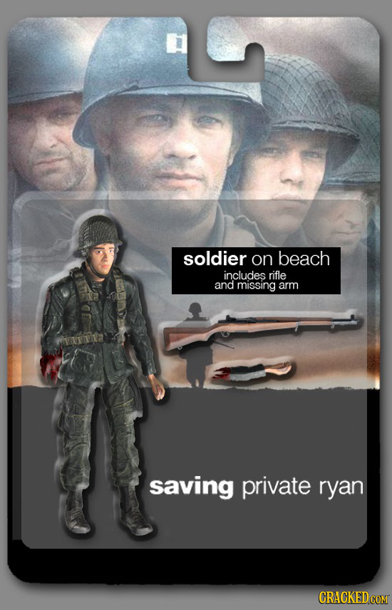 soldier on beach includes rifle and missing arm saving private ryan CRACKED COM