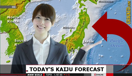 HOKKAIDO HD NORTH KORIEA Mre HONSHU Ou SOUTH Pacific APAN Ocean Ko rene pu TODAY'S KAIU FORECAST NHK WORLD TOPIX 1.187.80 646 INEWSLINE