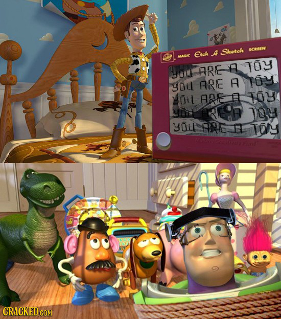 SCRFEN Etek A Sheteh MAGIC TOY yOL ARE A TOY you ARE A you ARE TOy yort n9y you RRE o 6n CRACKED COM