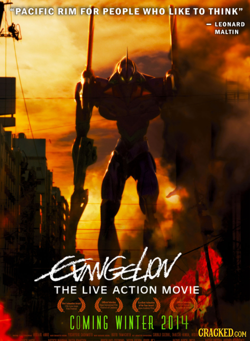 PACIFIC RIM FOR PEOPLE WHO LIKE TO THINK -LEONARD MALTIN WGOV THE LIVE ACTION MOVIE COMING WINTER 2014 CRACKED.COM cL S0u