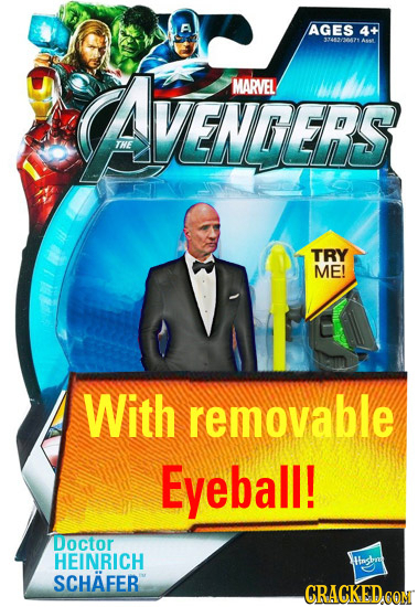 AGES 4+ 33482/30471 A4 CAVENERS MARVEL VENDERS THE TRY ME! With removable Eyeball! Doctor HEINRICH Hhngsbng SCHAFER CRACKED