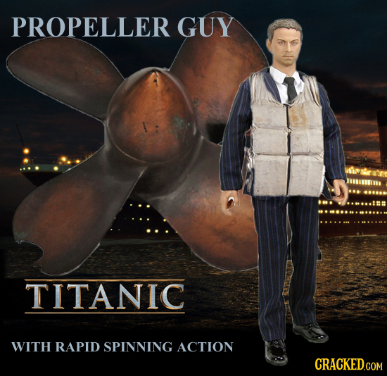 PROPELLER GUY TITANIC WITH RAPID SPINNING ACTION CRACKED.COM