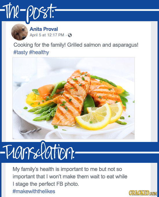 the posst Anita Proval April 5 at 12:17 PM Cooking for the family! Grilled salmon and asparagus! #tasty #healthy Tarsilaton:- My family's health is im