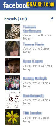 facebooCRACKED.Com Friends (150) Viewed profile 10 times Toda Viewed profile 6 time S Today Viewed profile 306 times Today Viewed profile 4 times Tod