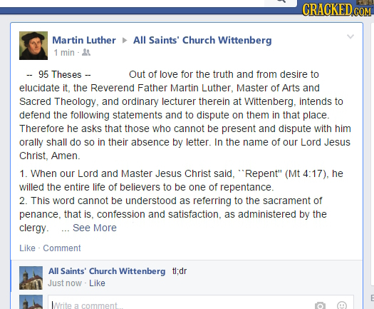 32 Moments In History (As Covered By the Modern Media)