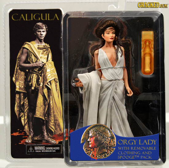 CRACKEDCO CALIGULA ORGY LADY A WARNING DO0GHAZARO WITH REMOVABLE -an Wresoesods CLOTHING AND SPOOGETM PACK
