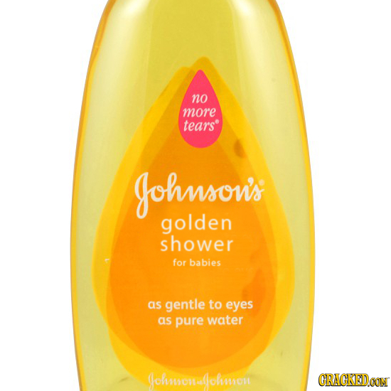 no more tears Johnsou's golden shower for babies as gentle to eyes as pure water Johmaonalolmmiom CRACKEDCON