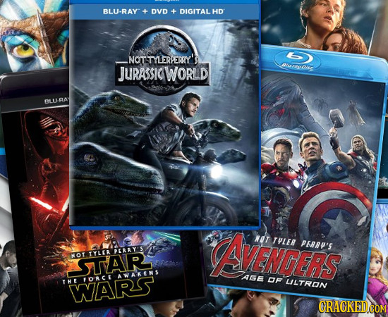 BLU-RAY DVD -+ DIGITAL HD NOTSTYLERPERRY'S JURASICWORLD Ruayons BLU-RAY ArENCERS NOT THLER PAAP'S PERRY'S NOT TYLER SUAR AWAKENS AGE FORCE DF THE LILT