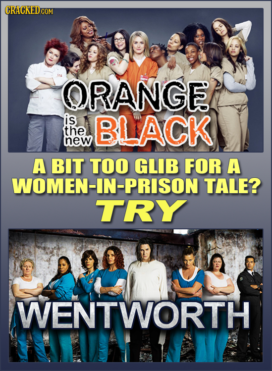 CRACKEDCO COM ORANGE is BLACK the new A BIT TOO GLIB FOR A WOMEN-IN-PRISON TALE? TRY WENTWORTH