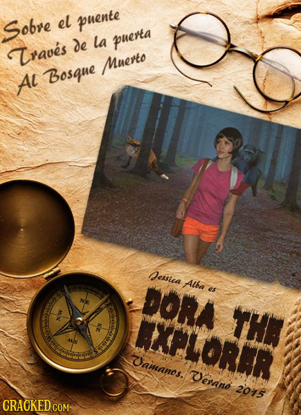 Sobre el puente de la puerta Traves Muerto AL Bosque essica DORA Alba es AXPLORAR THA ainanos. eraino 2015 CRACKED COM