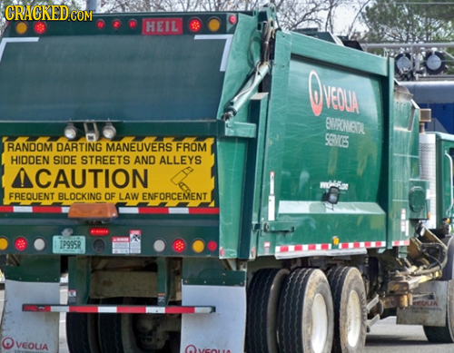 CRACKED.COM HEIL Oveoua EMWRONETA SENICES RANDOM DARTING MANEUVERS FROM HIDDEN SIDE STREETS AND ALLEYS CAUTION FREQUENT BLOCKING OF LAW ENFORCEMENT IP