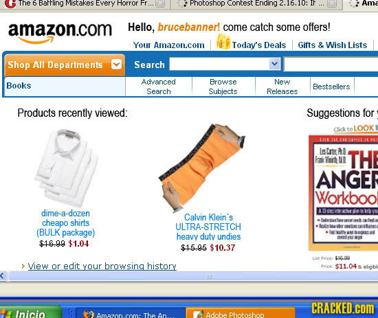 The 6 barrlino IVISFAKAS Every HOrror O0SOD Contest Eoin 10: Ama amazon.com Hello, brucebanner! come catch some offers! Your Amazon.com Todav's Deals