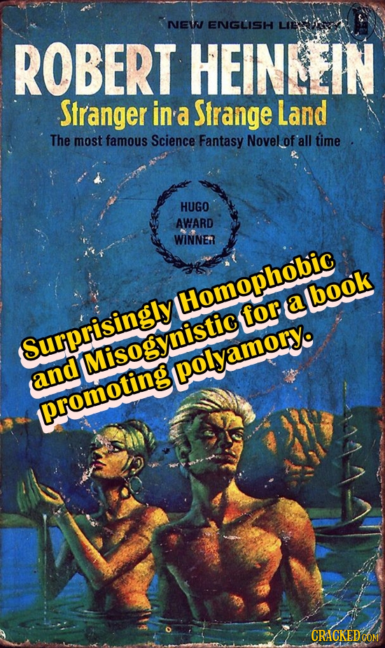 NEWJ ENGLISH LIE ROBERT HEINEEIN Stranger in a Sfrange Land The most famous Science Fantasy Novel of all time HUGO AWARD WINNE Homophobic lbook a for