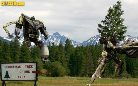 CRACKED.cOM CHRISTMAS TREE FIGHTING AREA