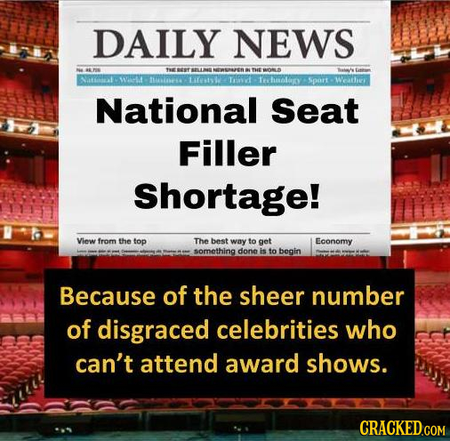DAILY NEWS TEBEE ELTN NEEWSRAREN THE tarrt WI to ifestsv TAO ehaoloy Sport Weathr National Seat Filler Shortage! View from the top The best way to get