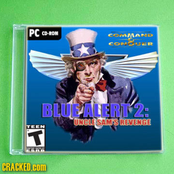 PC CD-ROM COMa ConmR BLUE ALERT 2 UNCLE SAMS REVENGE TEEN T CRACKED.cOM