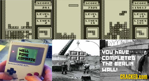 SCORE SCORE SCORE 725 115612 1 Lu1 LEUEL - 10 LINES LINES 1a 101 E WELL yoU HAVE DONE COMRAVE completed The BERLIN GAME NOT WALL! CRACKED.COM